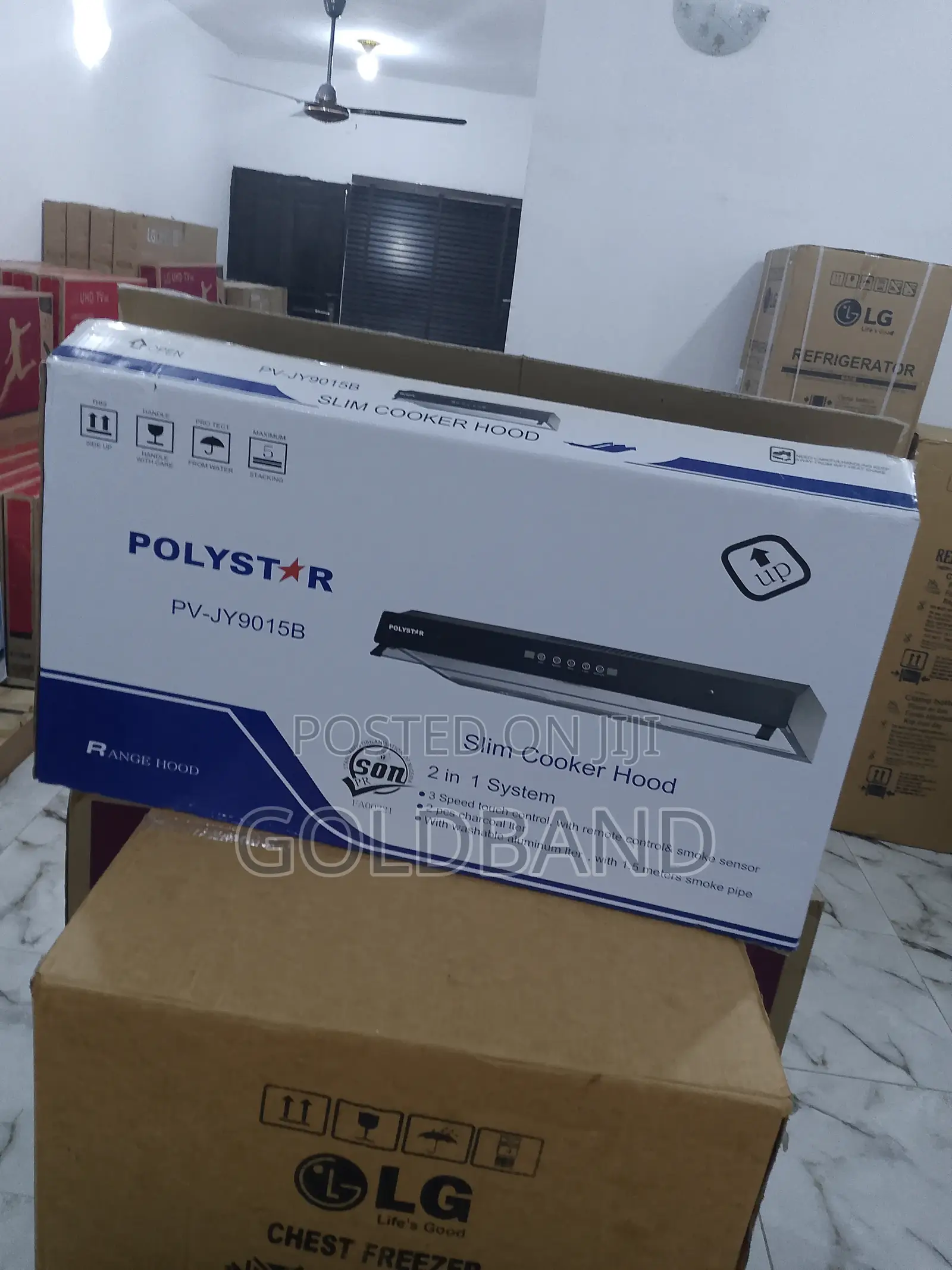 90cm Polystar Digital Slim Charcoal Filter Cooker Hood