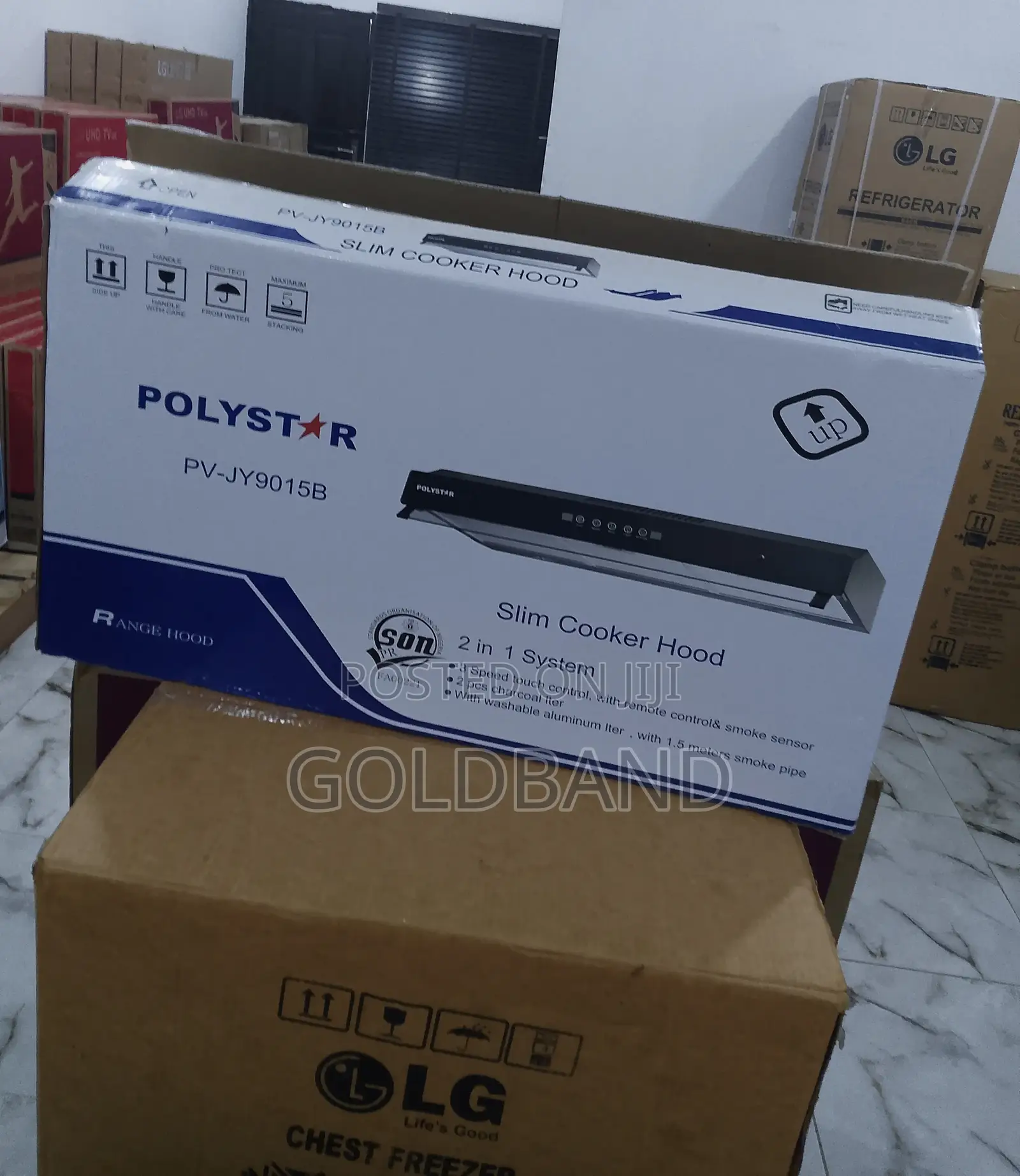Modern 90cm 2in1 System Polystar Digital Slim Cooker Hood