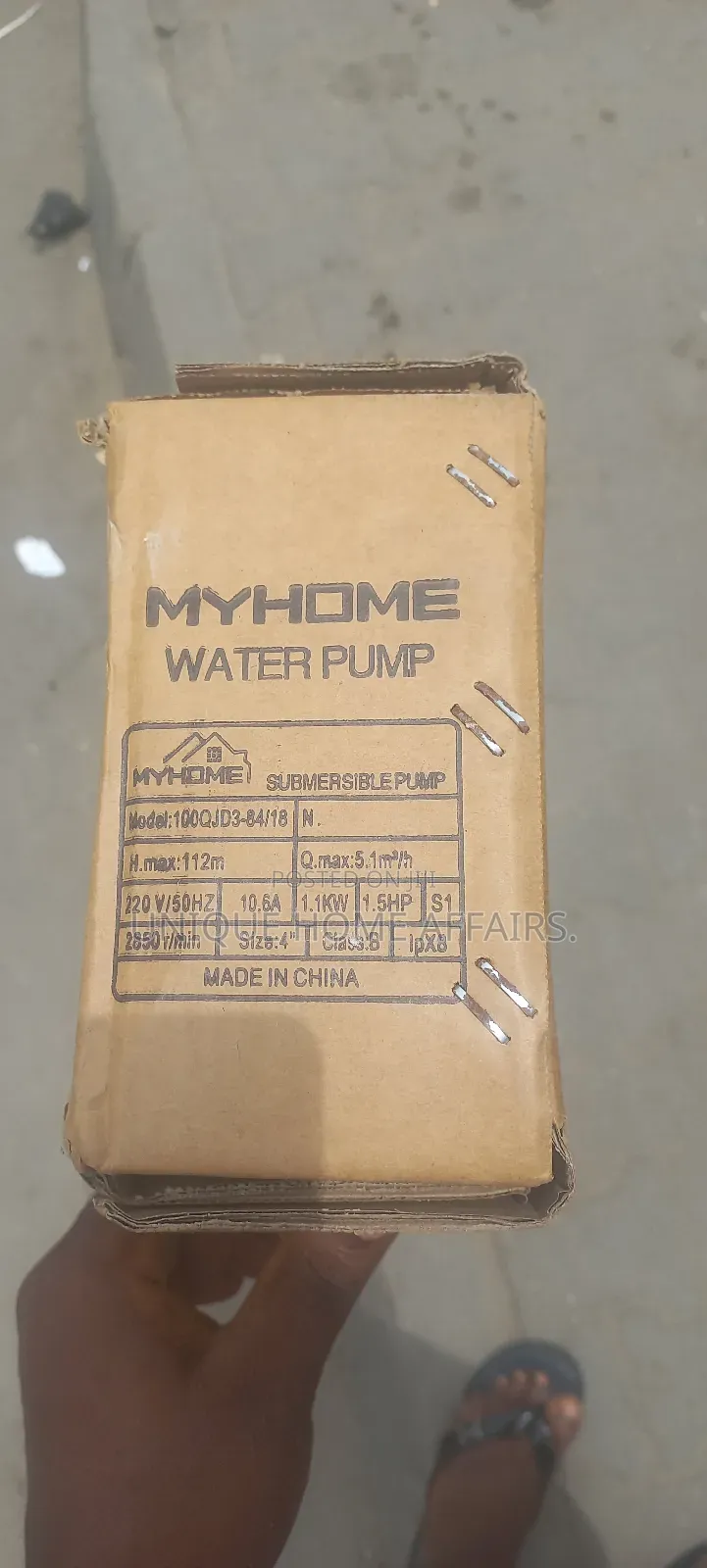 1.5hp Myhome Submersible Water Pump