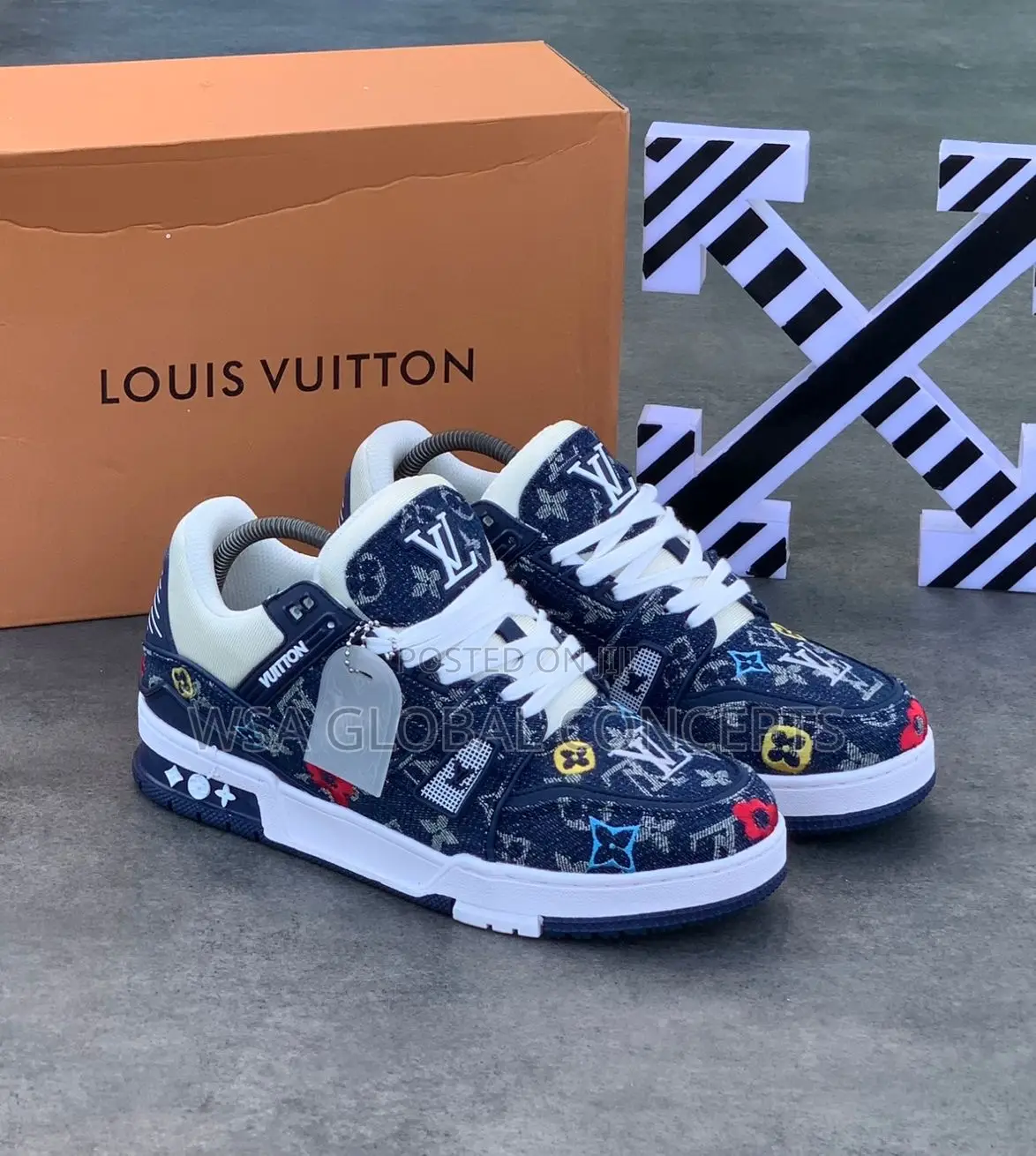 2024 Louis Vuitton Premium Denim Jean Sneakers