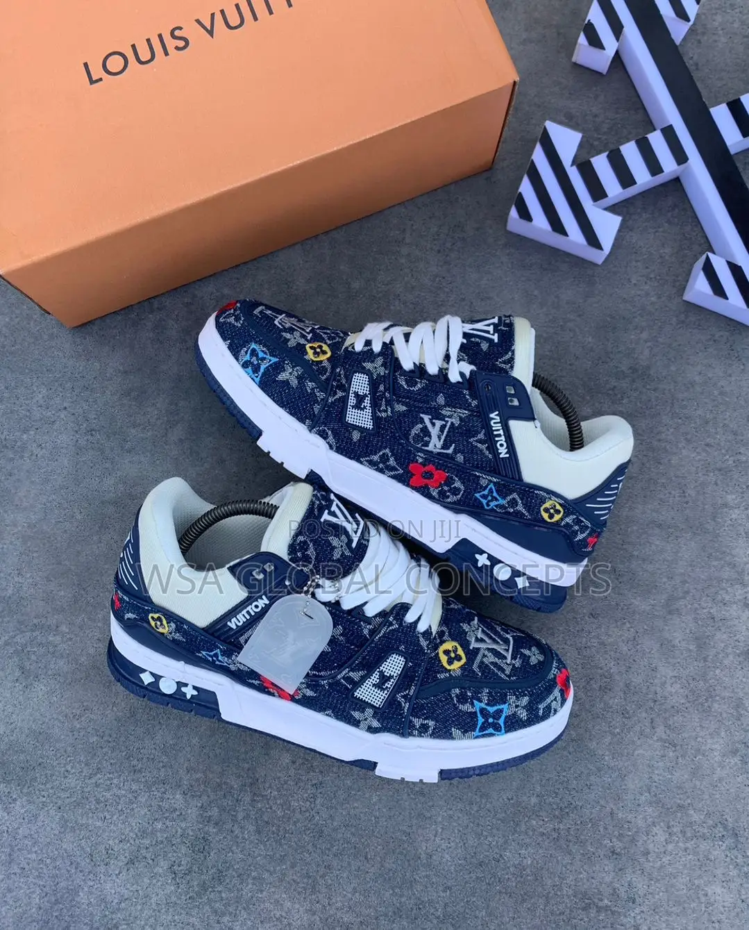 2024 Louis Vuitton Premium Denim Jean Sneakers