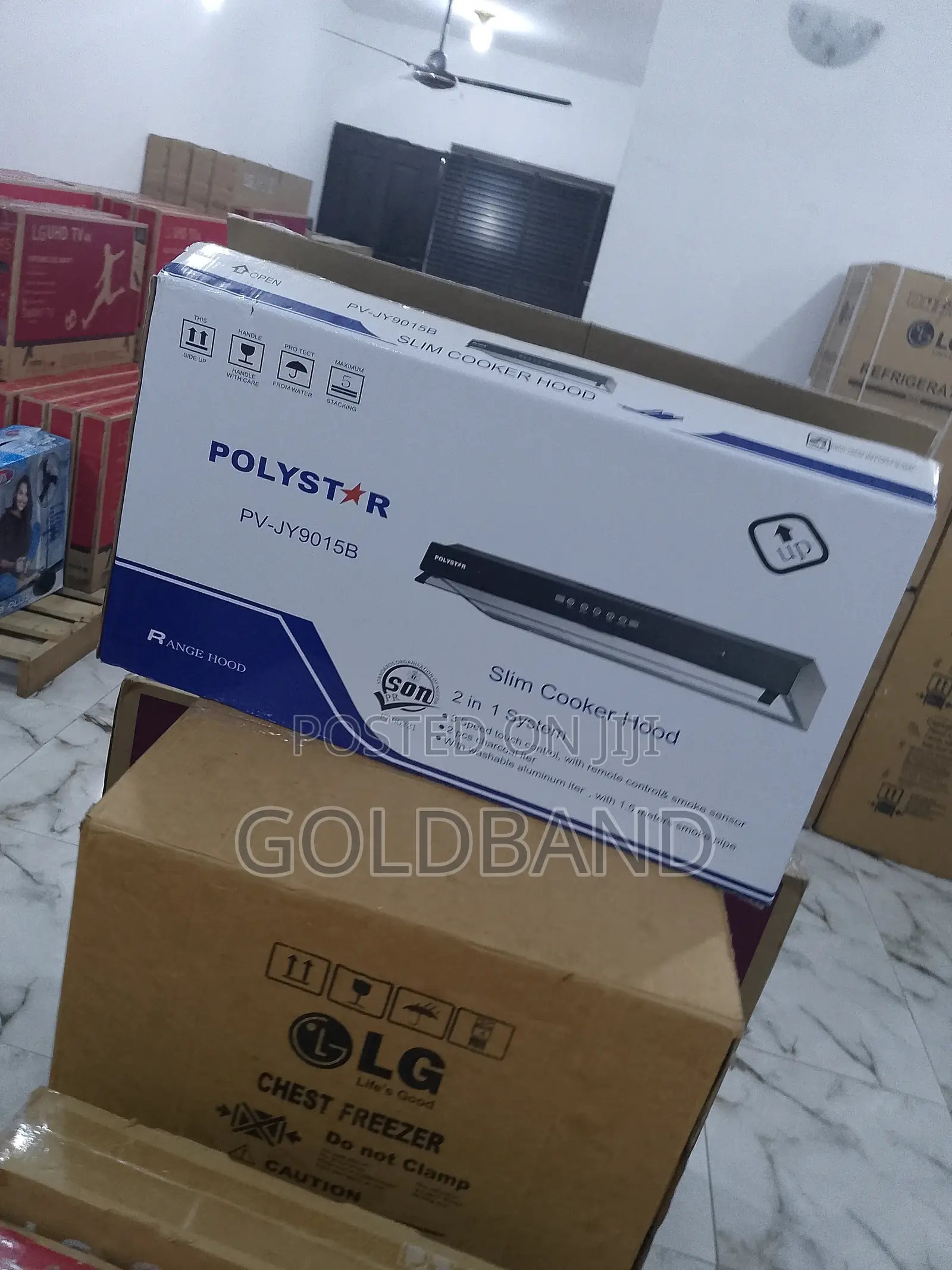 New 90cm Polystar "Pv-Jy9015b" Digital Slim 2in1 Cooker Hood