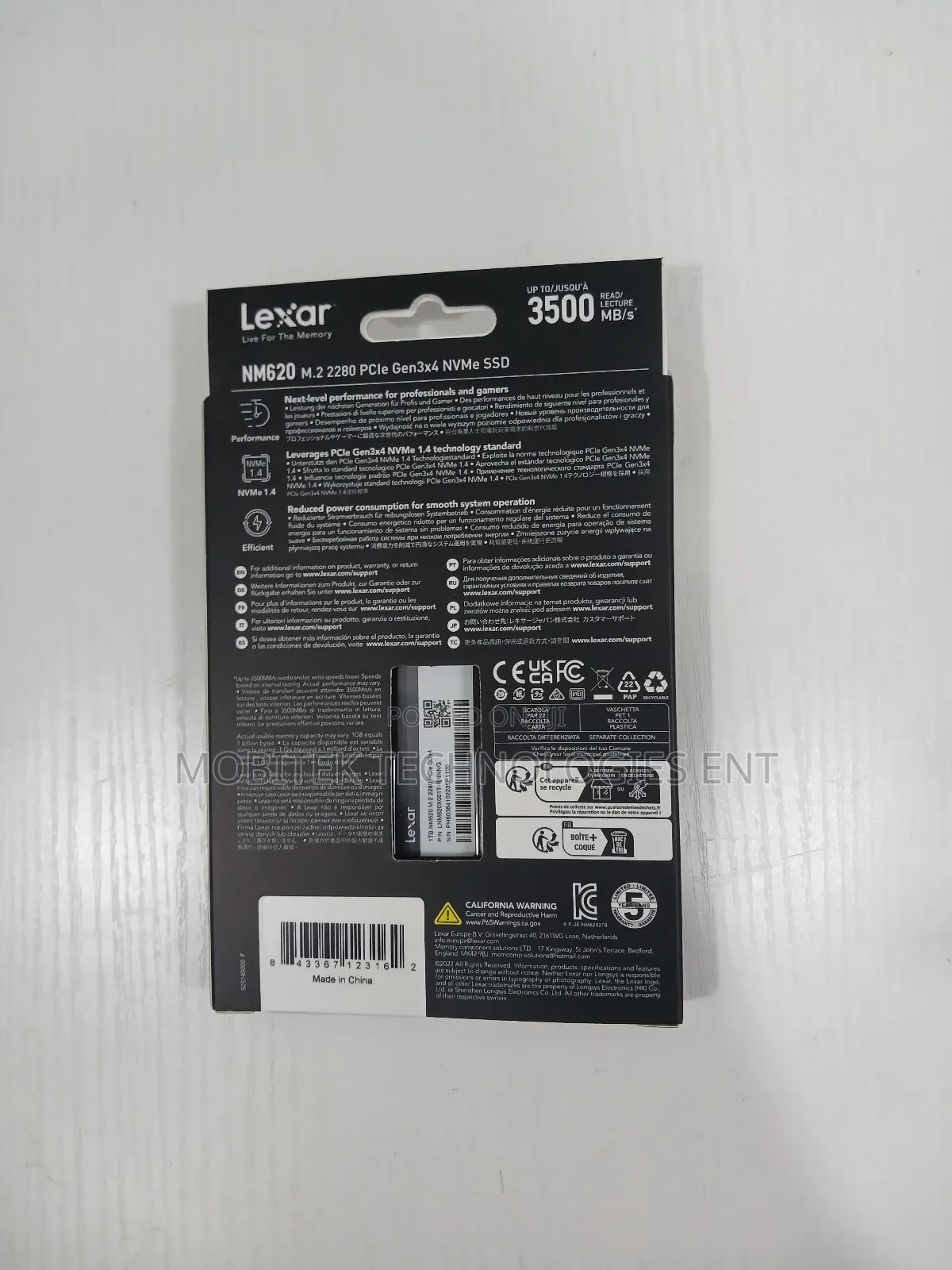 1tb Lexar SSD M.2 Nvme Gen3x4 Laptop Drive