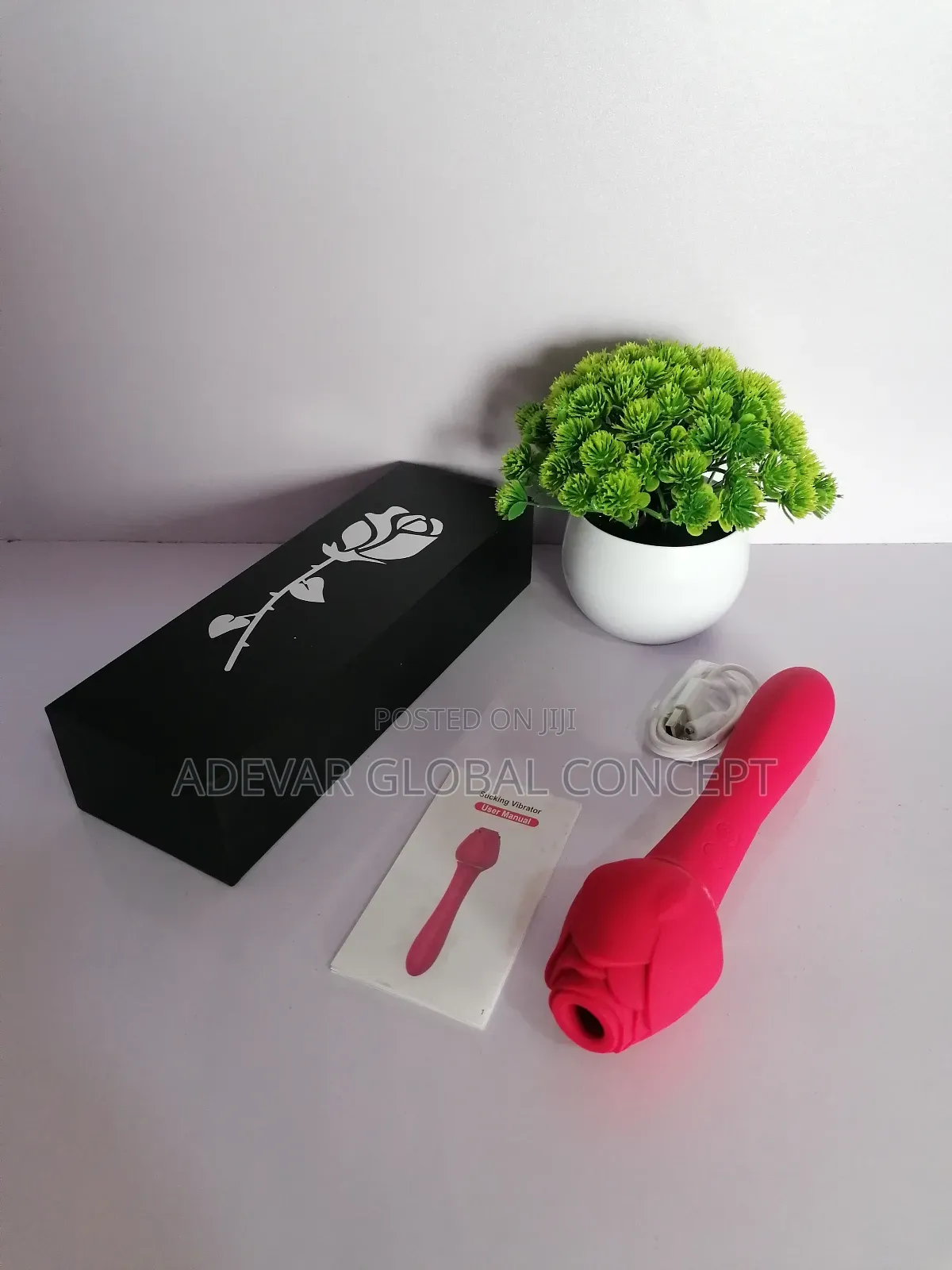 2in1 Rose Suction Vibrator Female Clitoris Sucker Penis Toy