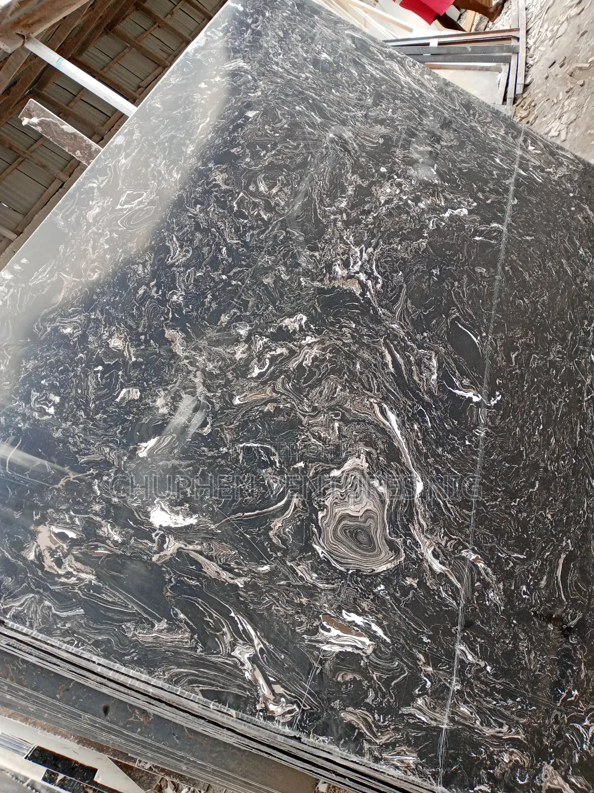 Quartz Calacata Slab for K Counter and Reception Countertops
