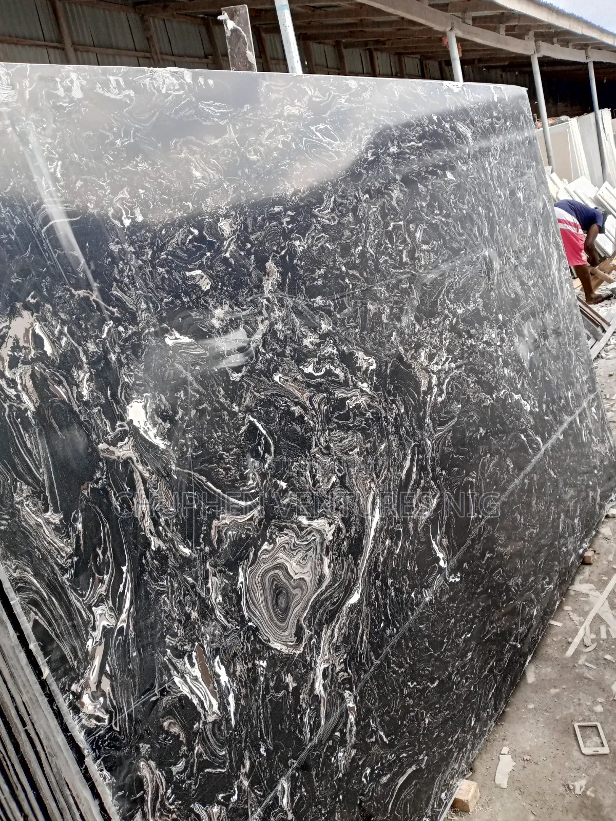 Quartz Calacata Slab for K Counter and Reception Countertops