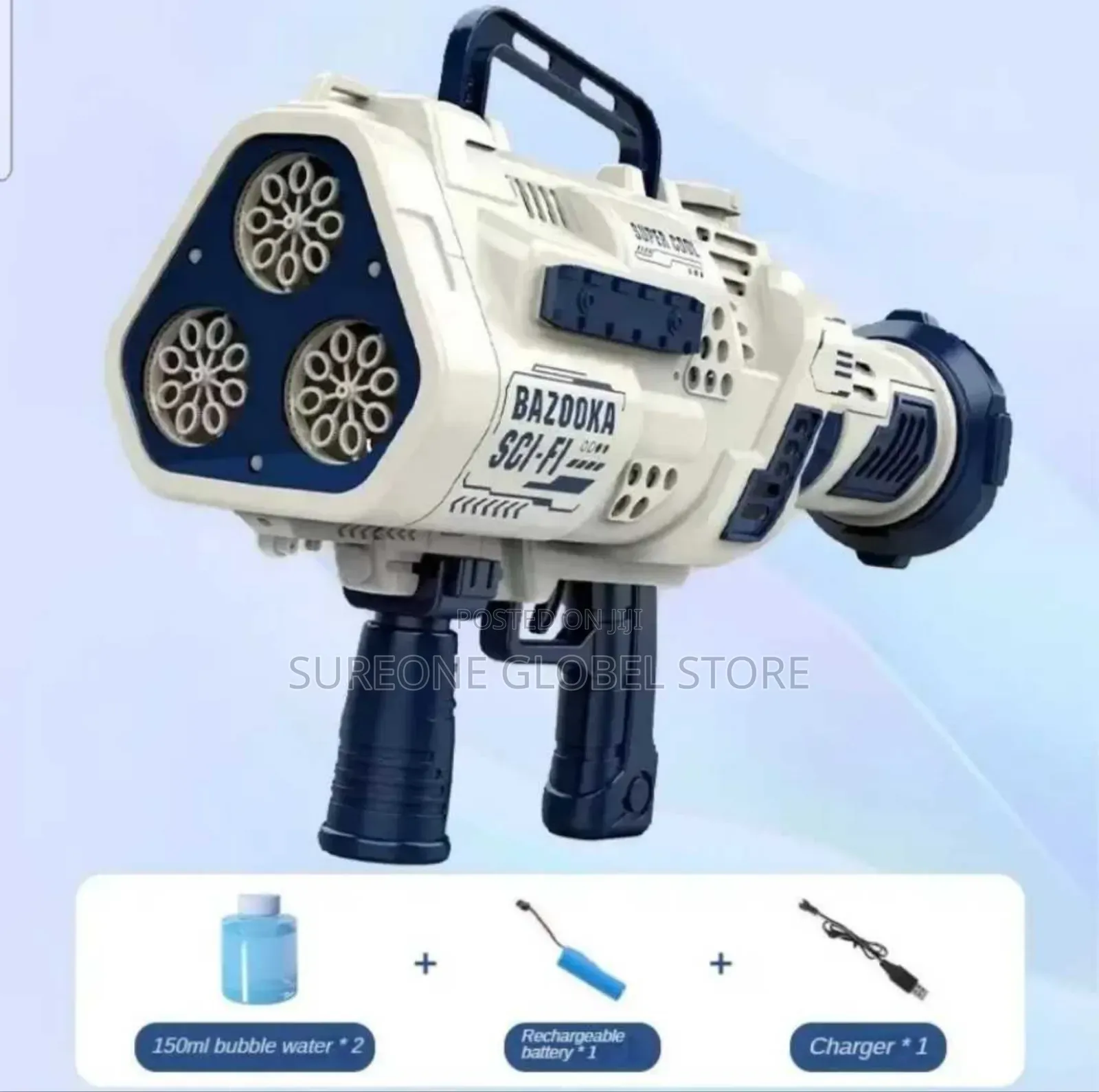 Over Size Bazooka Sci-Fi Super Cool Electric Bubble Gun