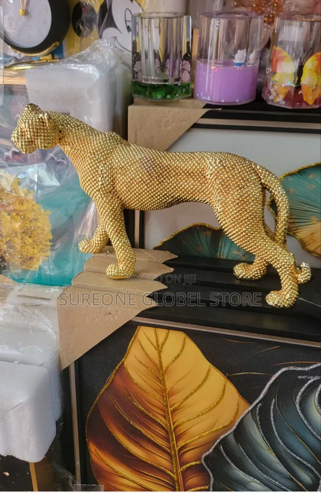 Golden Leopard Figurine