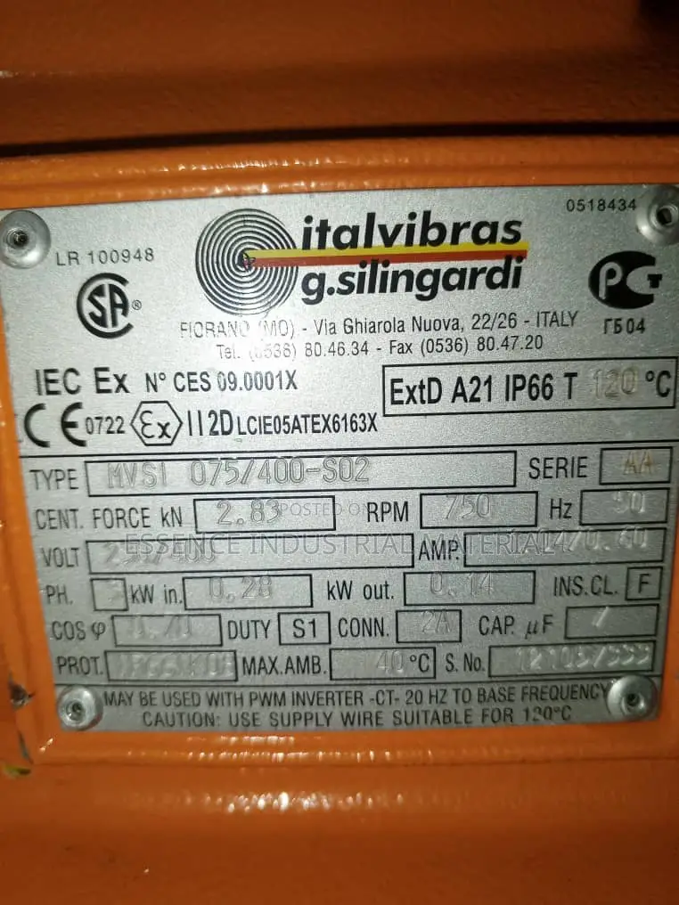 3 Phase Vibrator Motor 0.20kw RPM 750