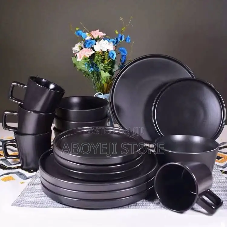 16pcs Dinner Set Black ,White,Turquoise