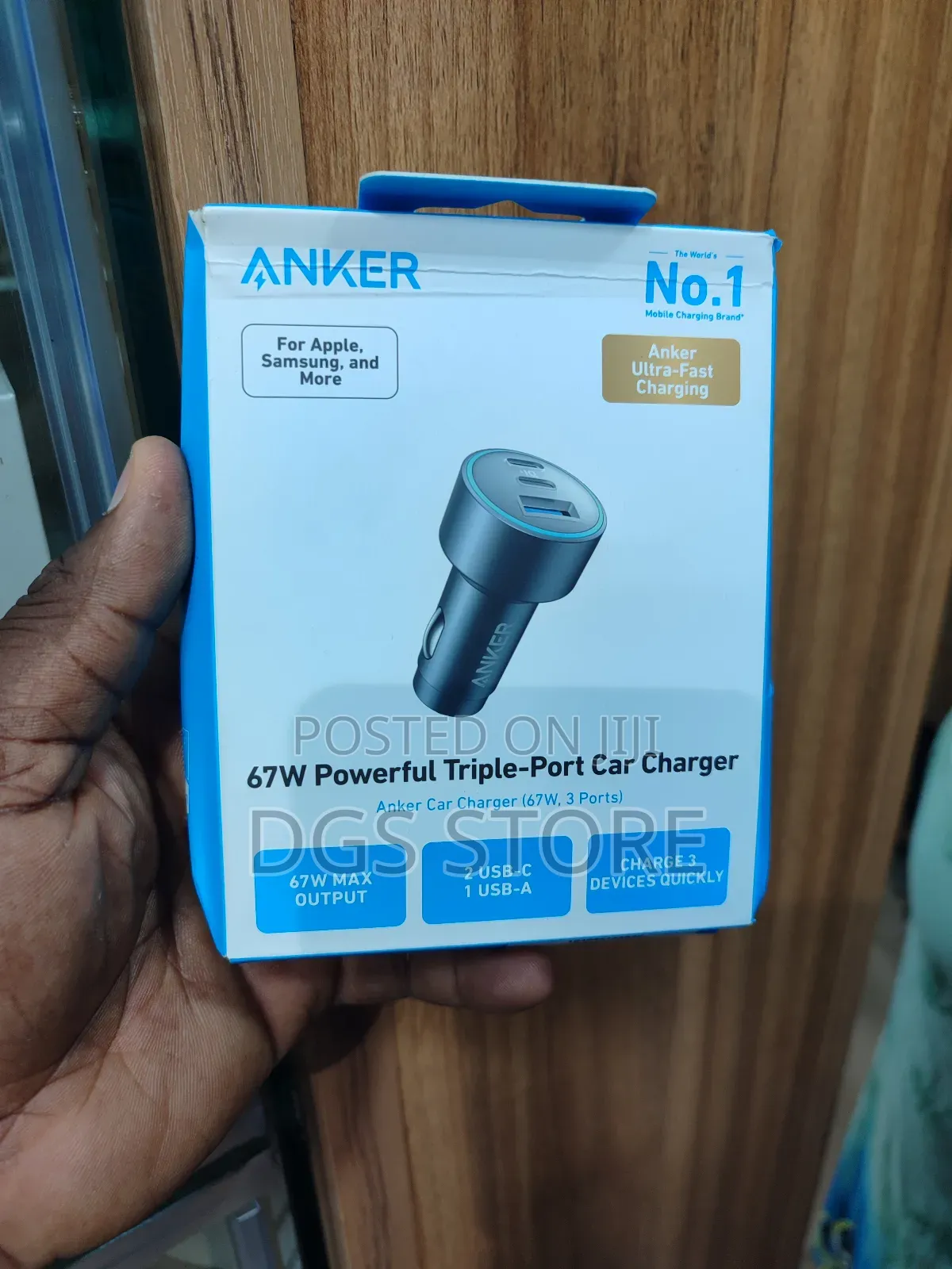 Anker 67w Powerful Triple Port Car Charger