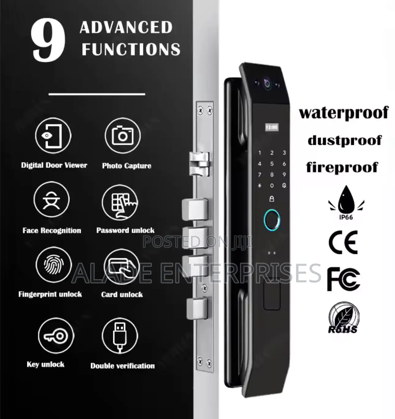 3D Face Tuya App Digital Smart Lock Fingerprint Key Card