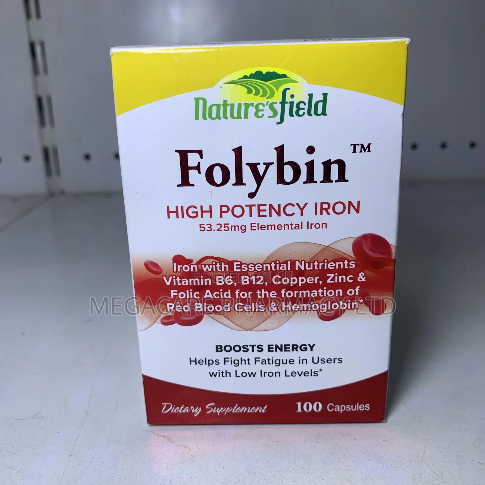 Nature’Sfield Folybin High Potency Iron