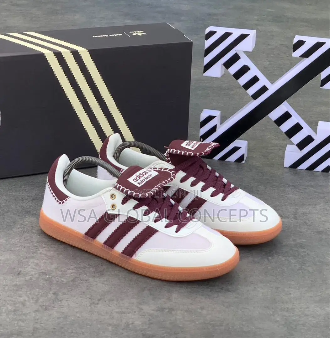 Wales Bonner X Adidas Samba Pony Tonal Burgundy Sneakers