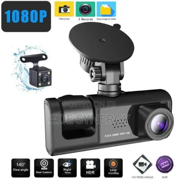 1080p DVR Dash Camera Front Inside Rear Driving Recorder