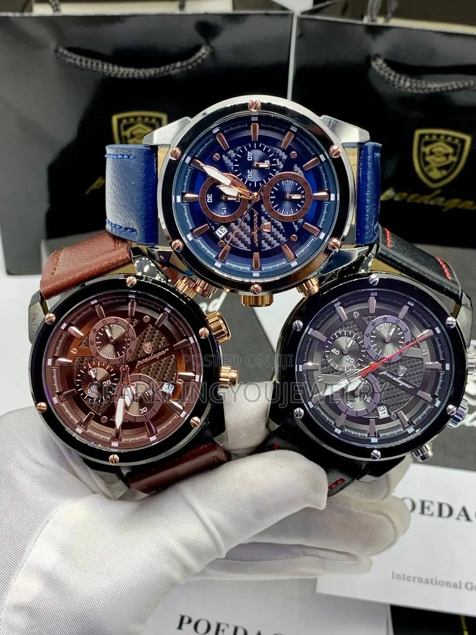 Poedagar Genuie Leather Watch