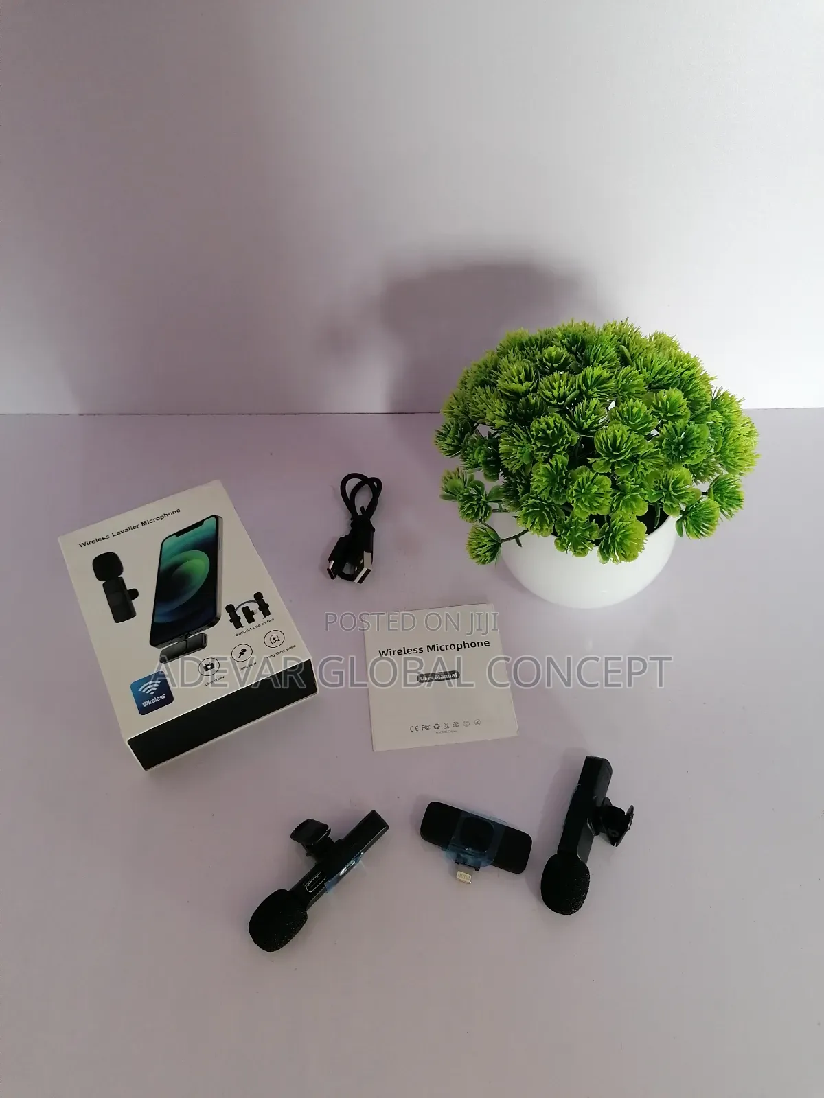 Dual Wireless Lapel Microphone Clip-on Ios iPhone Devices