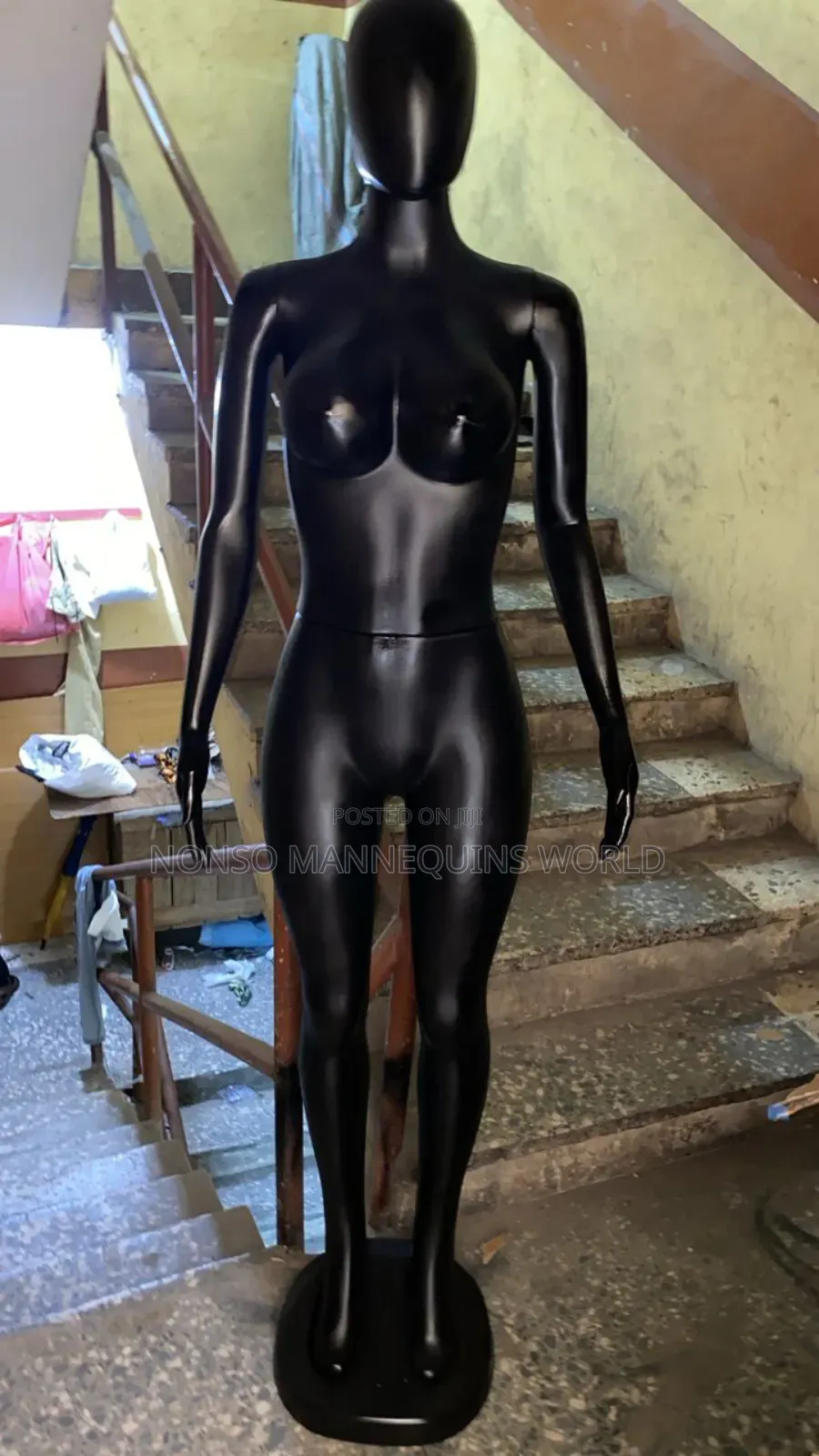 Black Plastic Size 10 Sprayed in Naija Mannequin