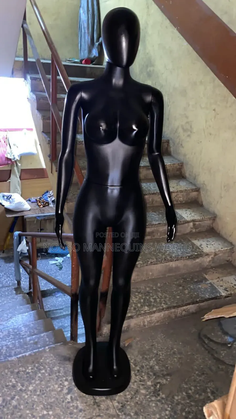 Black Plastic Size 10 Sprayed in Naija Mannequin