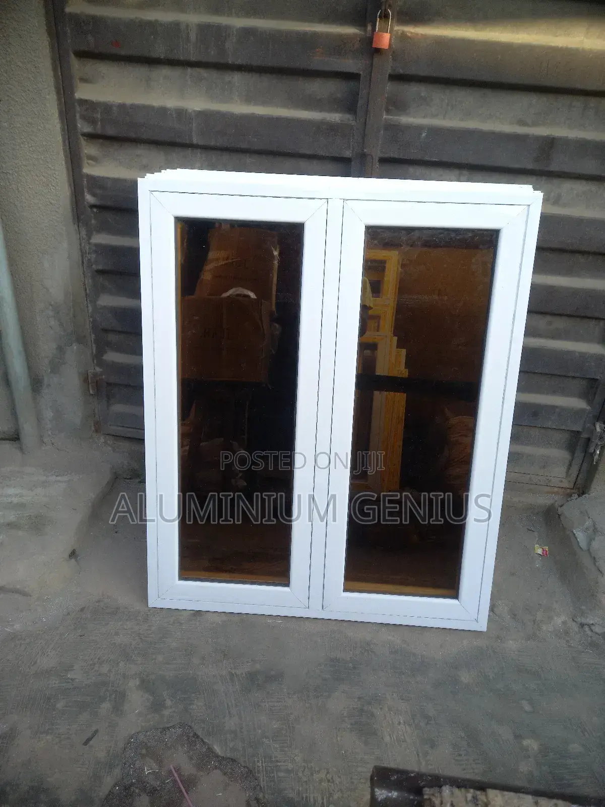 White Casement Windows Brown Glass With No Burglary and Net