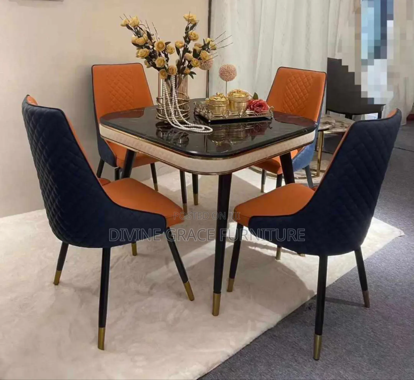 4 Seater Marble Top Dining