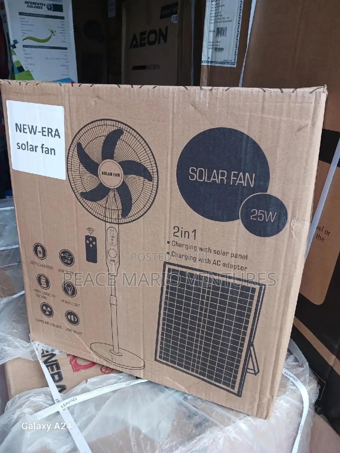 Original Solar Fan With Solar Panel Inbuilt and Warranty 1yr
