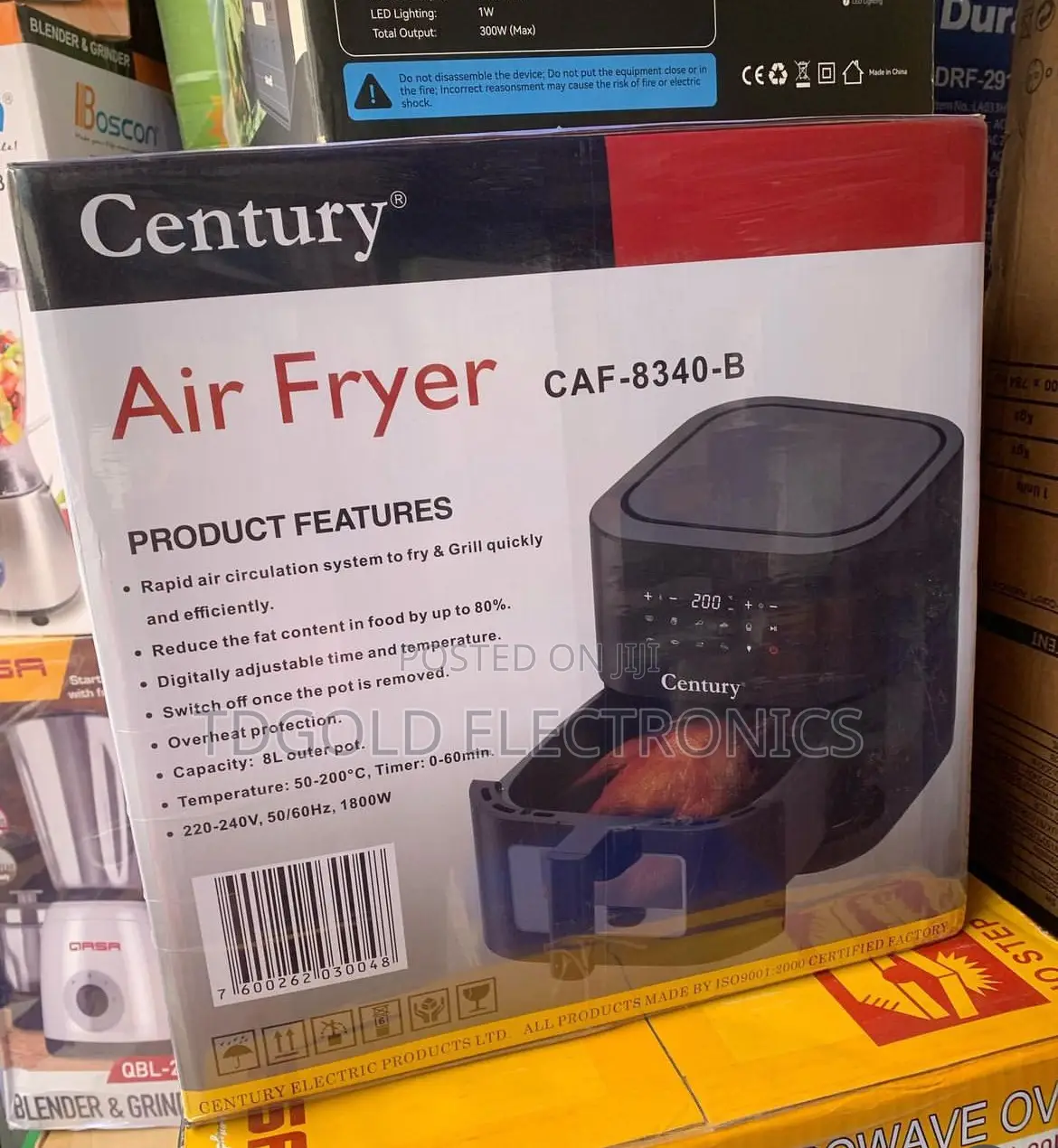 Century 8l Air Fryer With Single Basket