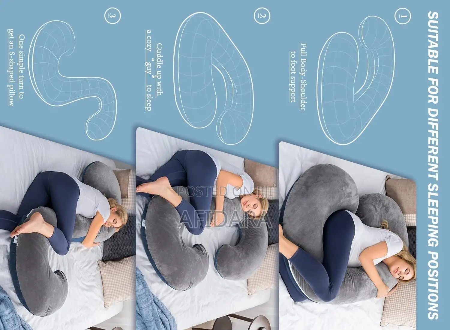 C and U Shaped Pregnancy Pillow