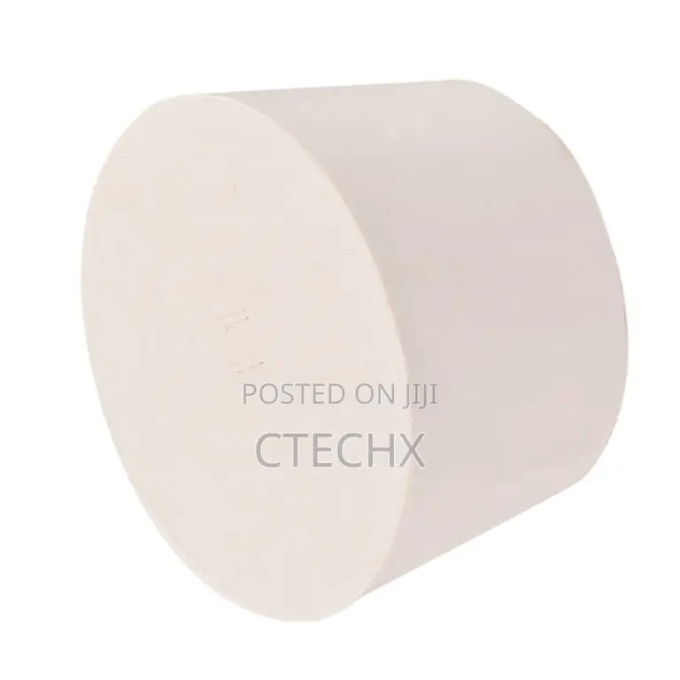 White Solid Tapered Rubber Stopper for Lab Tube Size 13