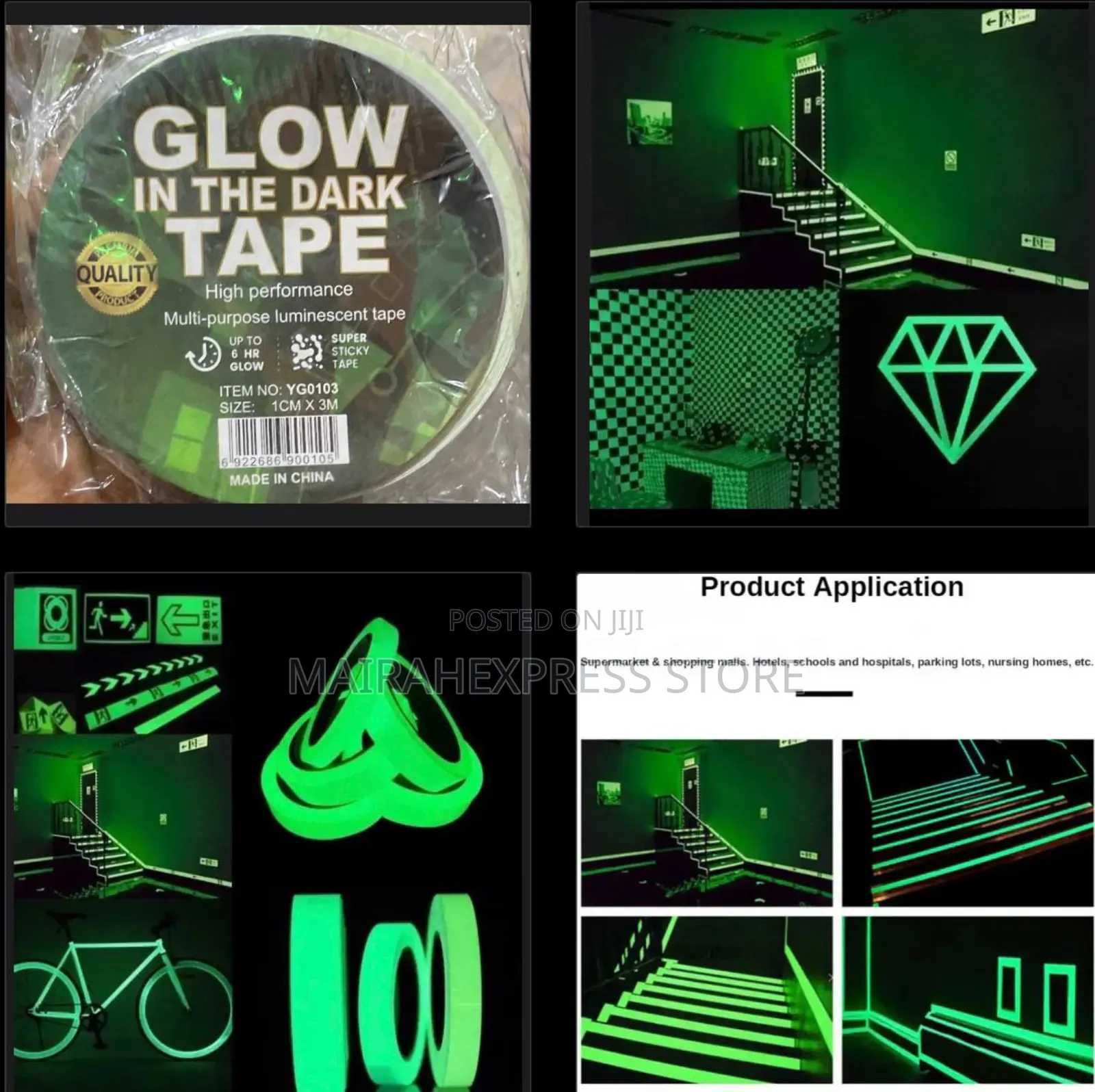 Glow-in-the-Dark High Performance Multpopos Luminescent Tape