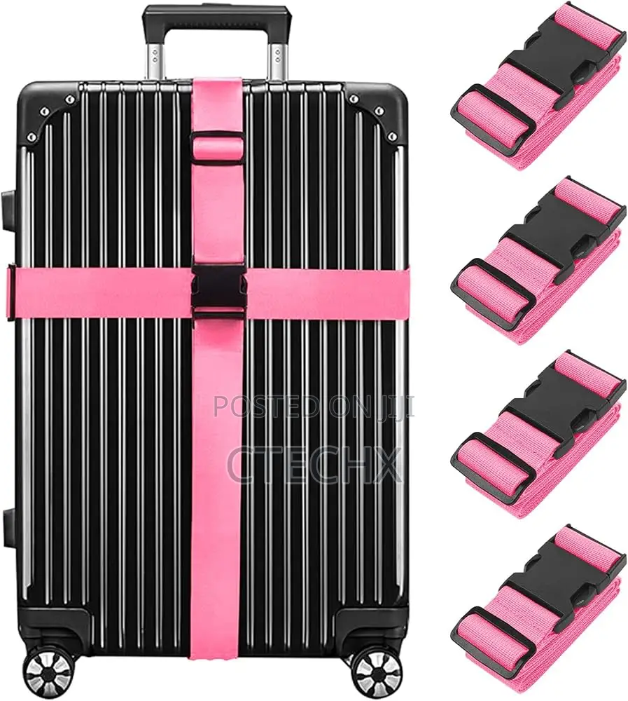 Heavy Duty 2 Pack Adjustable Luggage Straps for Suitcases 2m