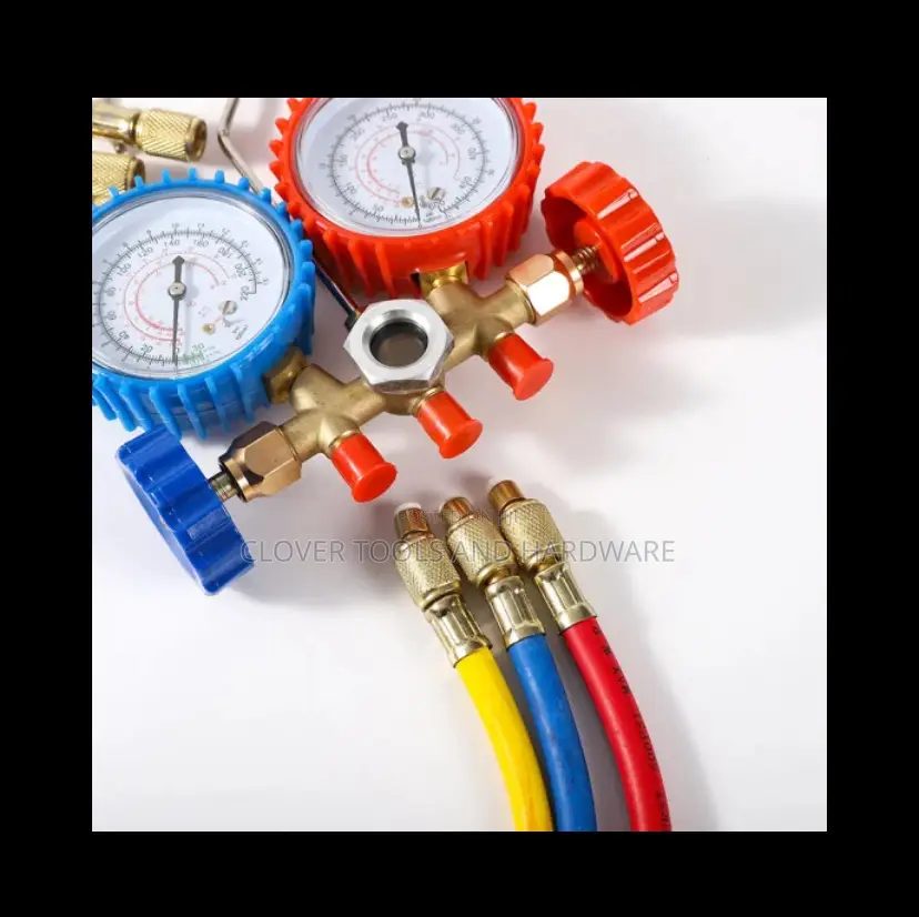 Brass and Rubber Manifold Gauge Set Gas Pressure