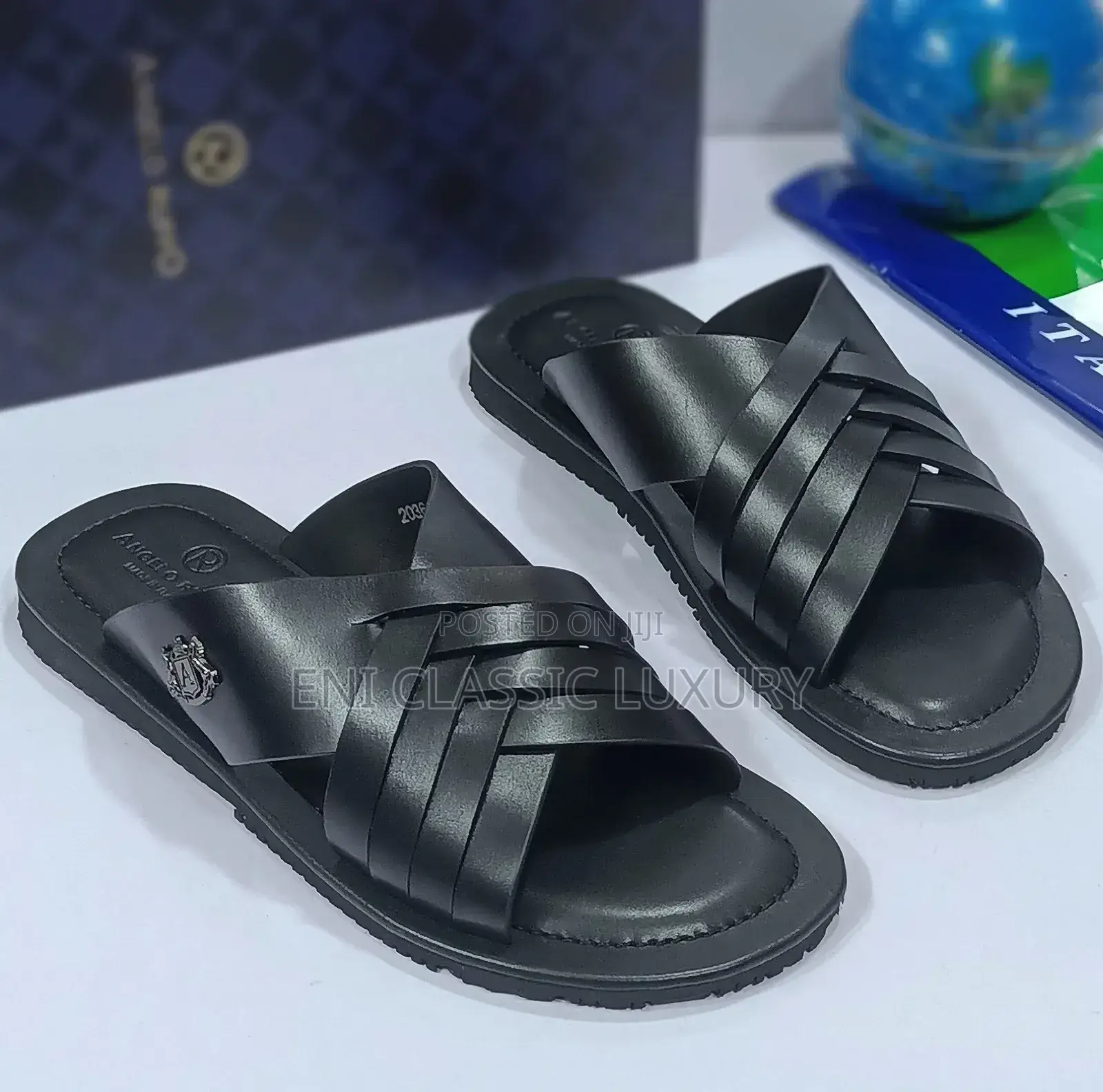 Original Leather Slippers Angelo Ruffo Best Quality