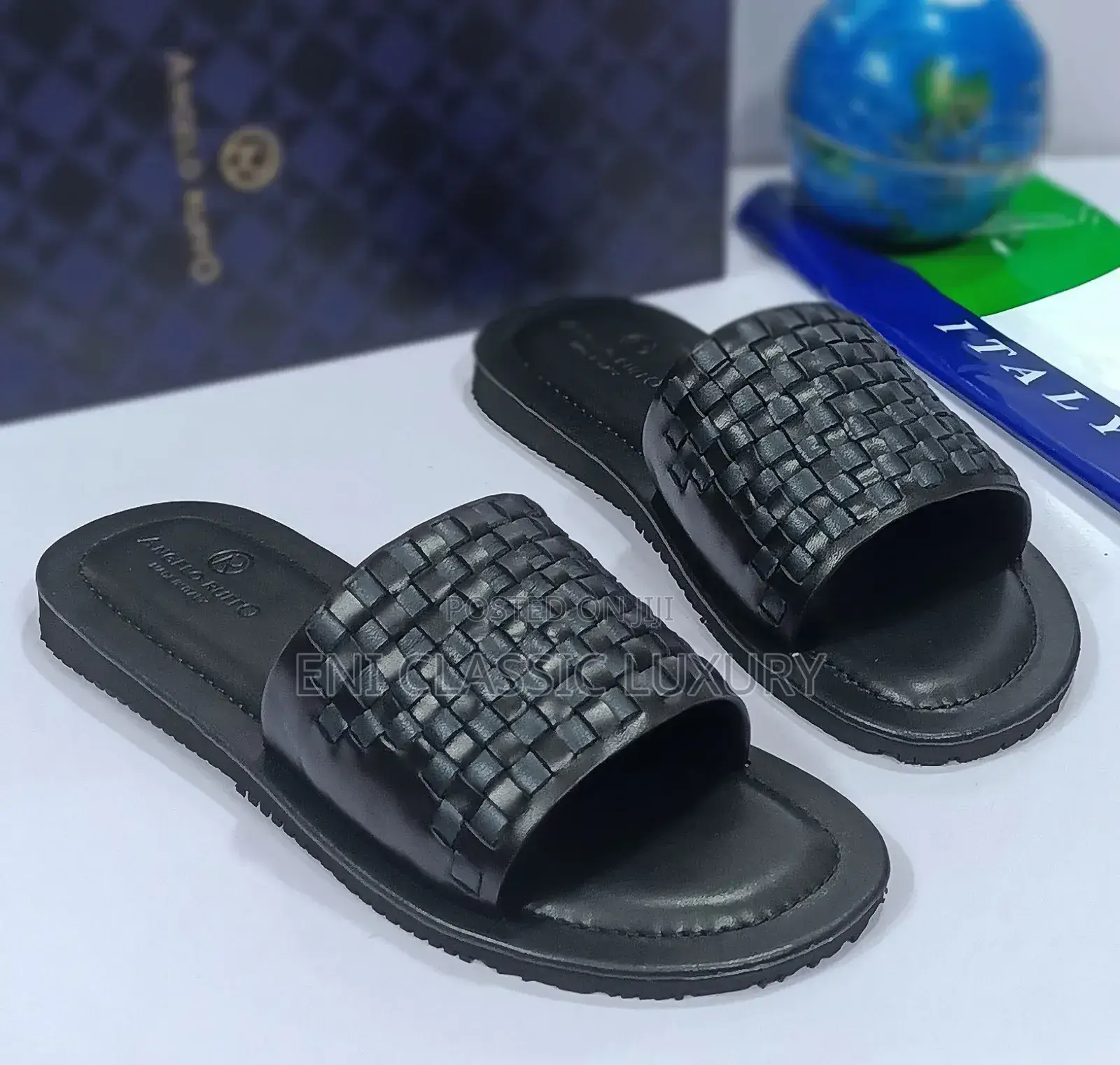 Original Leather Slippers Angelo Ruffo Best Quality