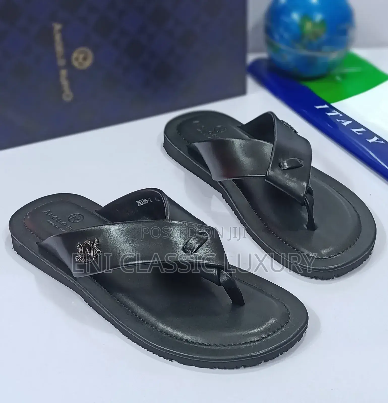 Original Leather Slippers Angelo Ruffo Best Quality