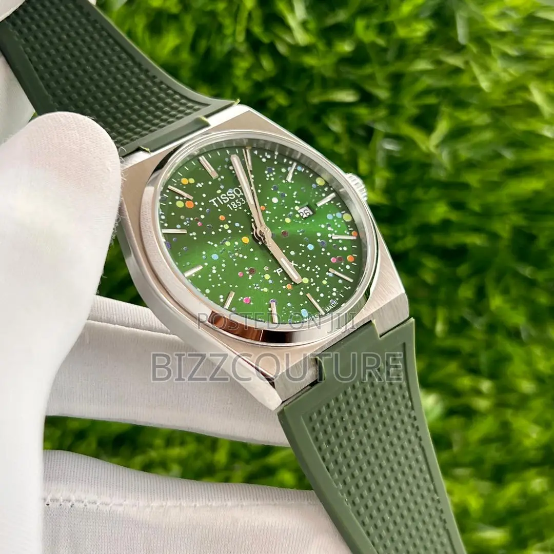 Original Tissot 1853 Blue and Green Rubber Watch in Store