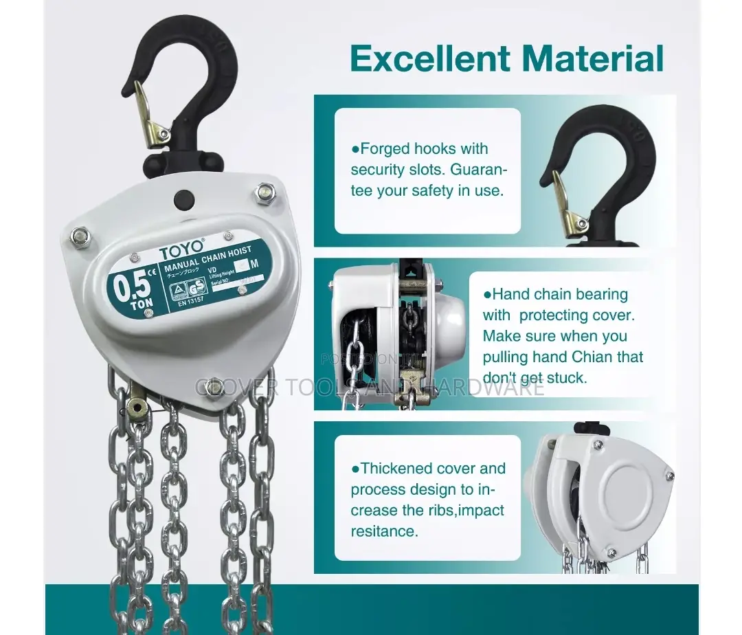 Toyo Manual Chain Hoist 5t by 6m