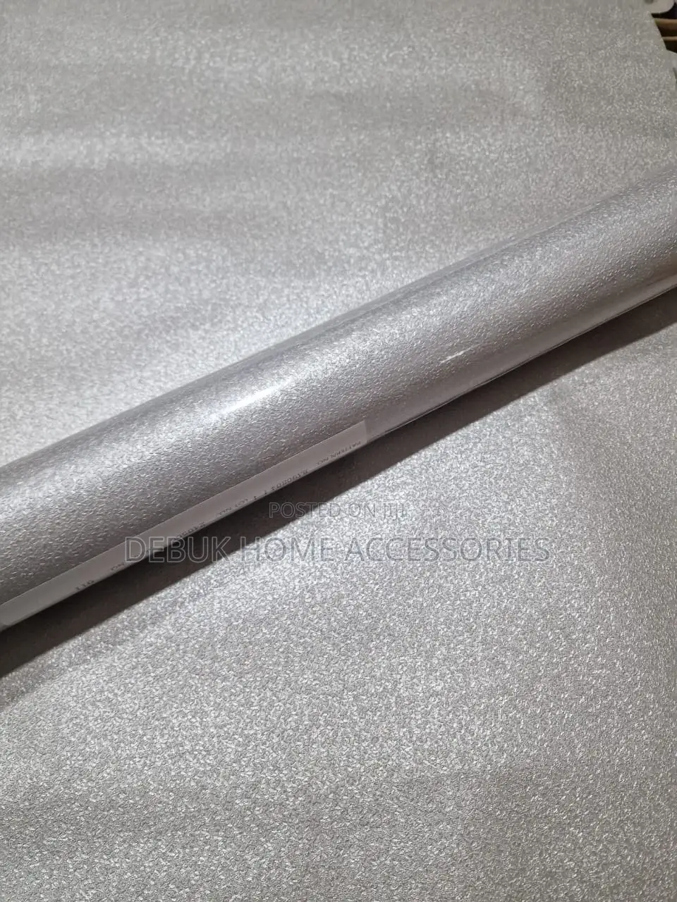 Glittering Plain Silver Wallpaper
