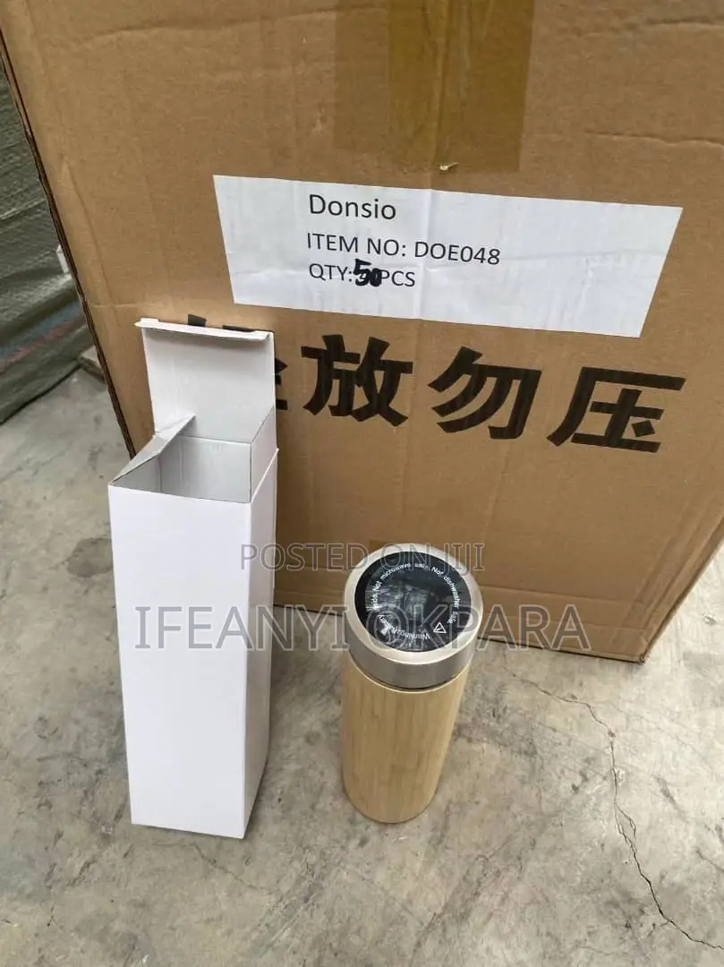 Wooden Flask With Temperature