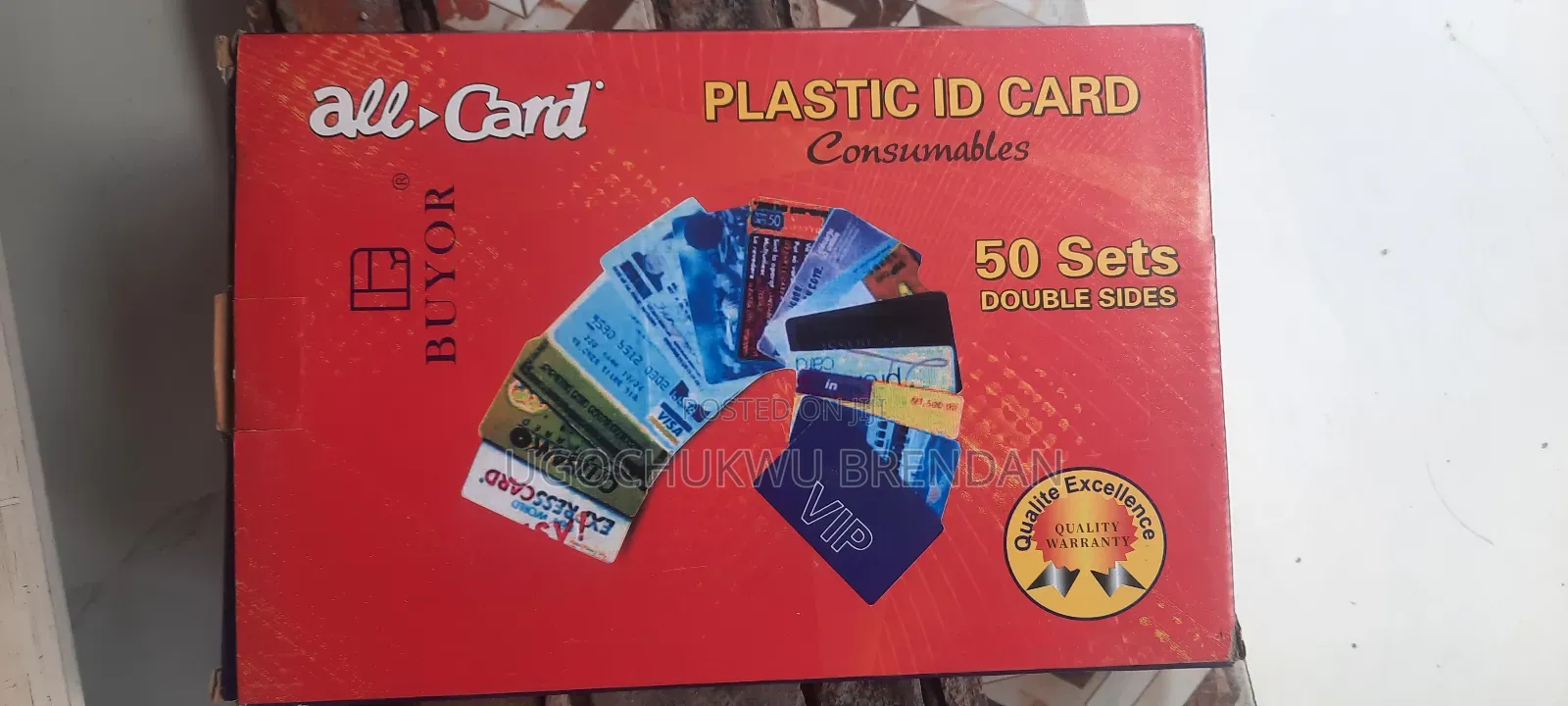 I'D Card Consumable 50set, Double Sides