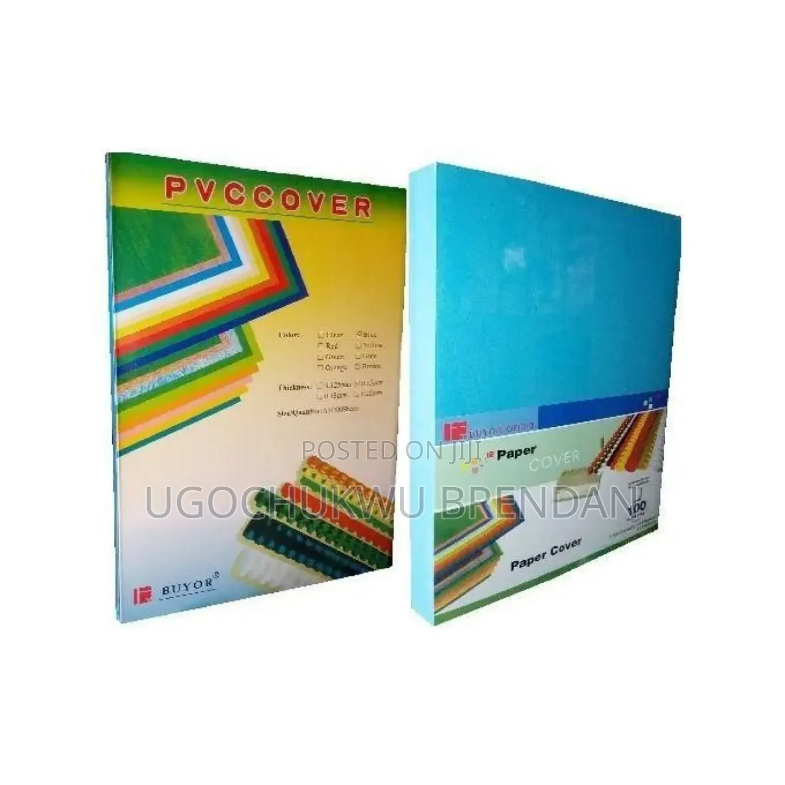 PVC Cover Front and Back Paper