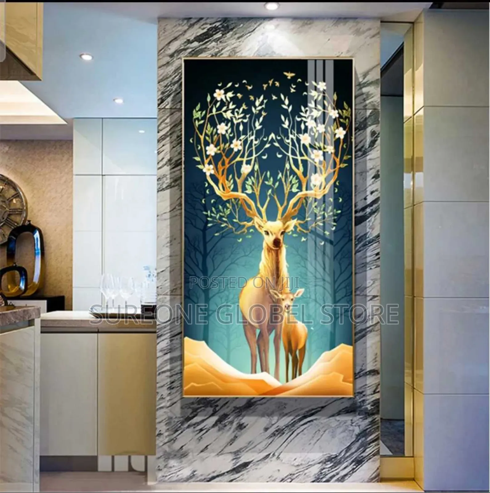 Golden Deer Painting