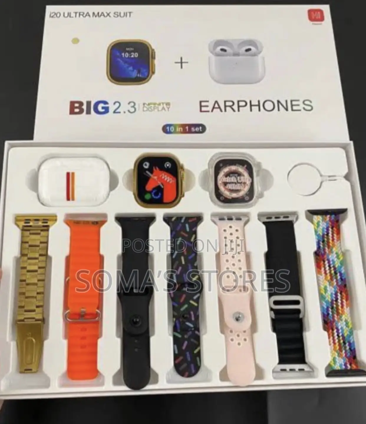 10 In 1 Set Of Smart Watch With Earbuds