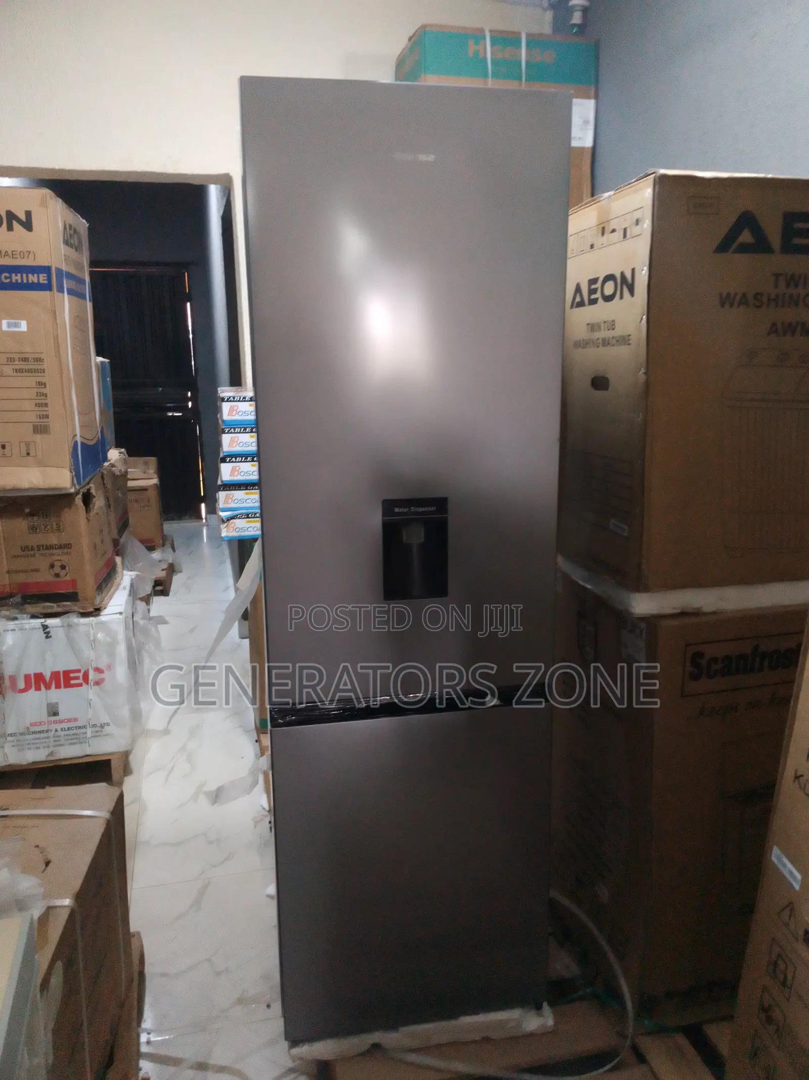 264litres Bottom Mount Freezer Refrigerator + Dispenser