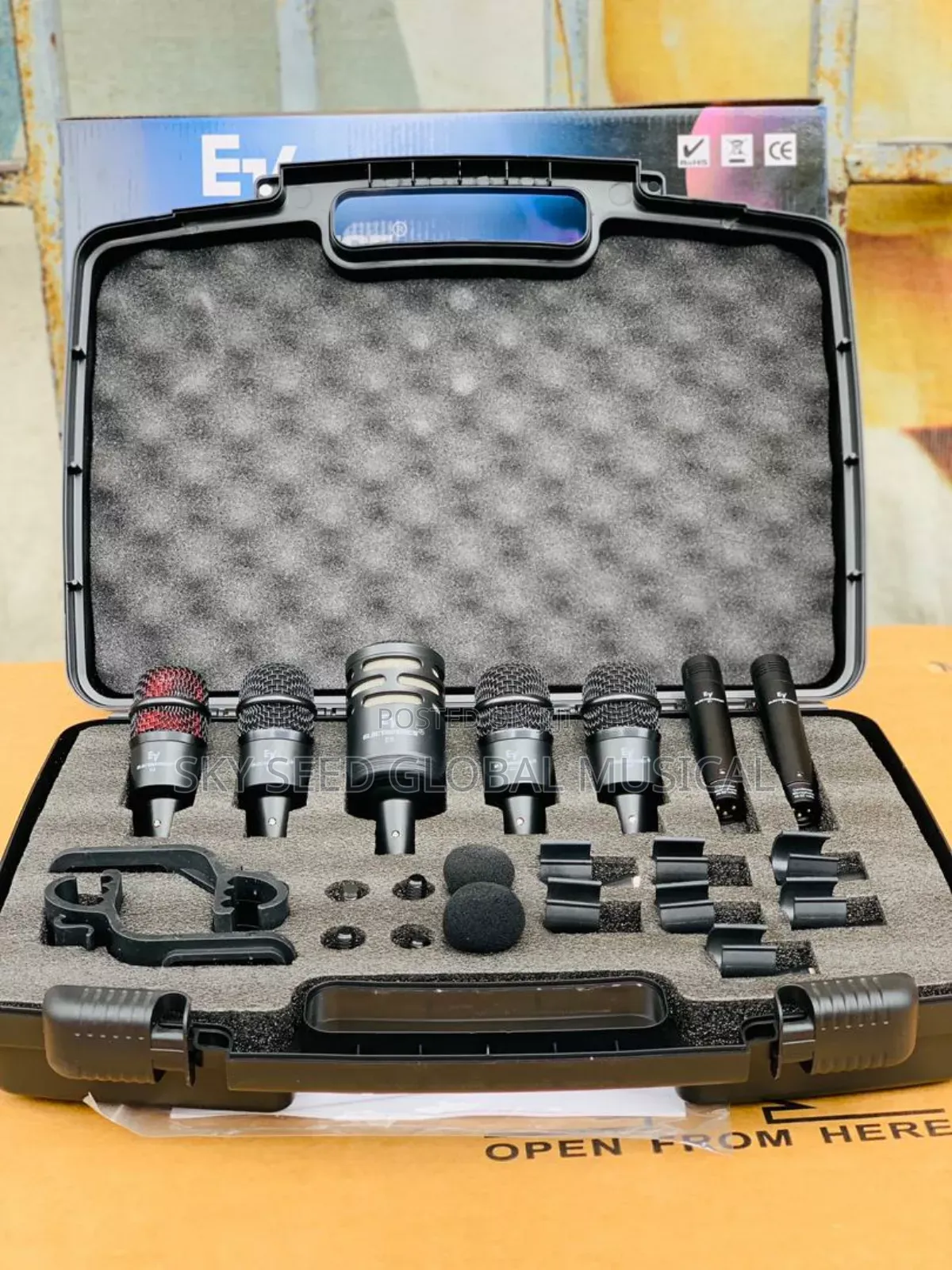 Original E V. 7 Set Kits Drum Microphone.