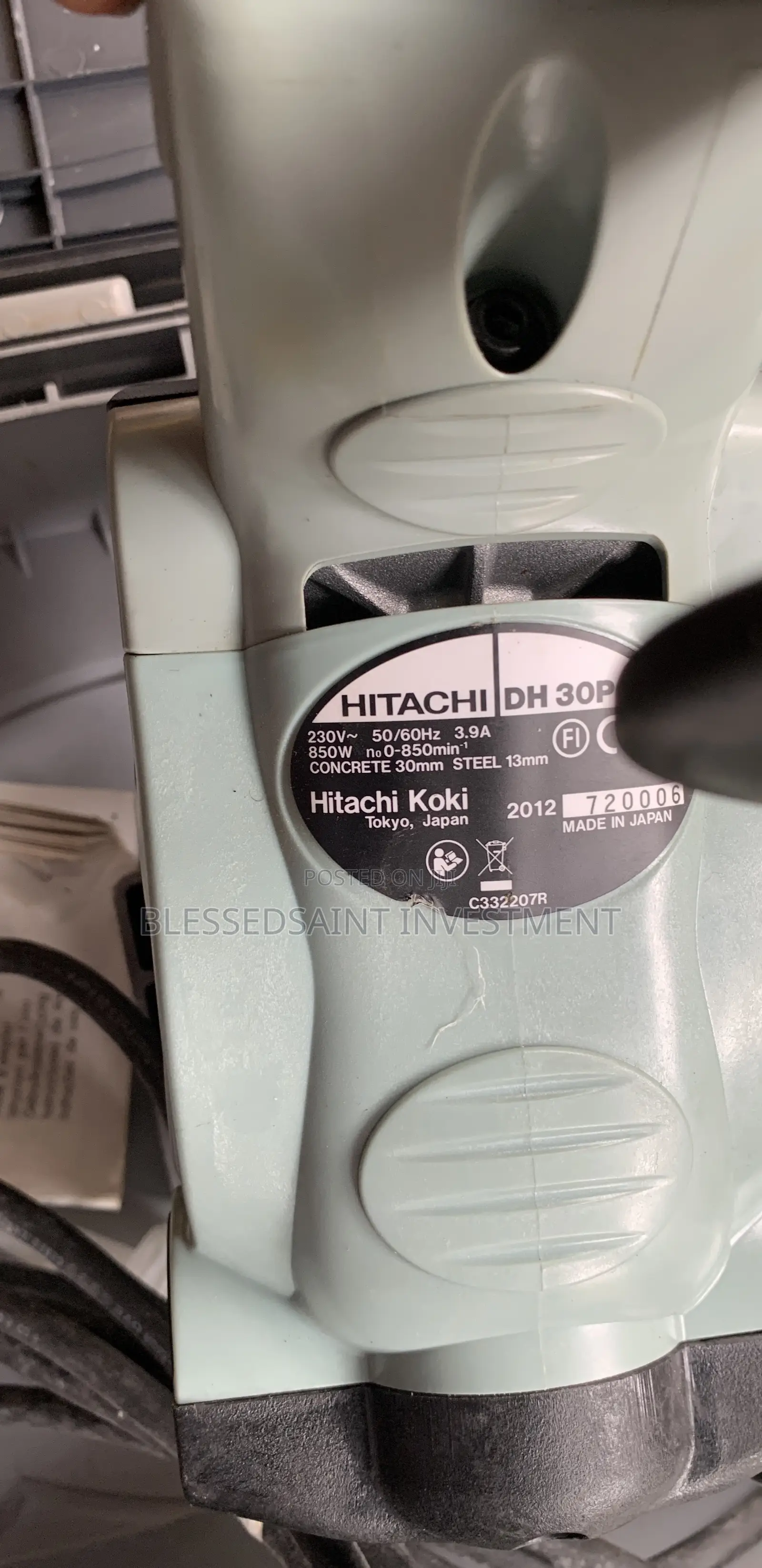 Original Hitachi 30mm Rotary Hammer Machine 850w