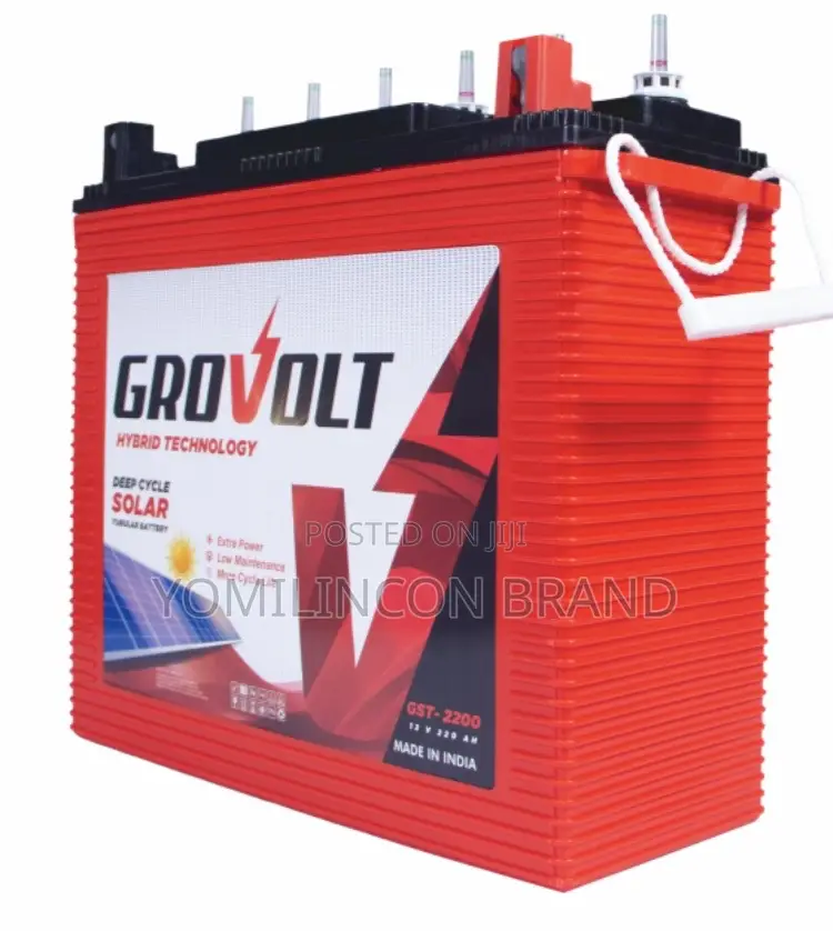 Grovolt Tubular Battery 220AH / 12V – 66 KG
