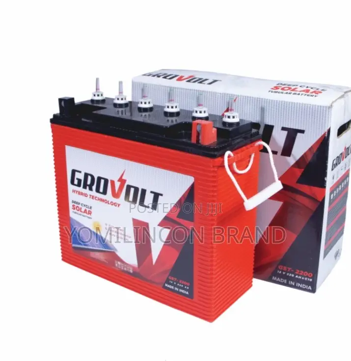 Grovolt Tubular Battery 220AH / 12V – 66 KG