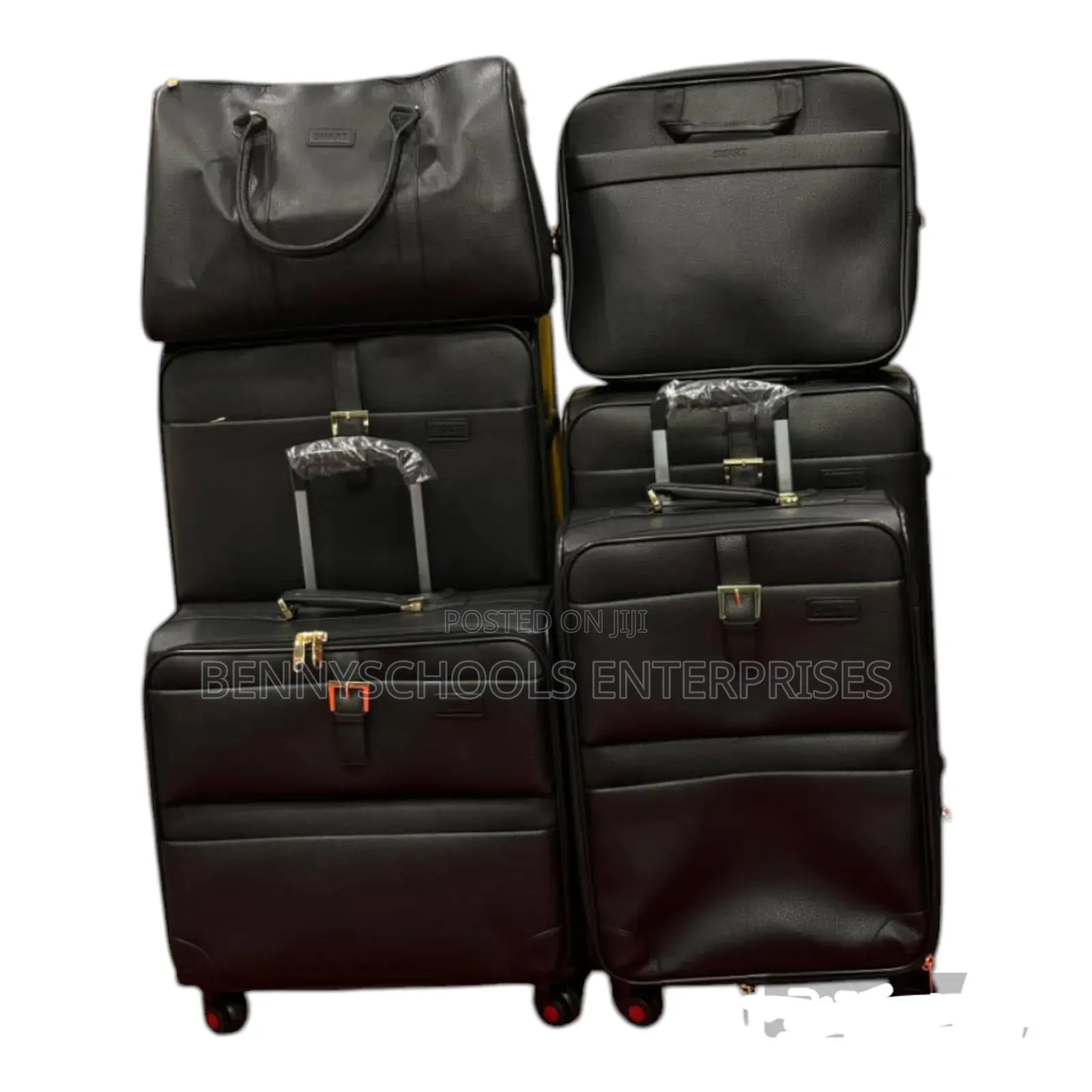 Set of 6 Imported Leather Travelling Luggage Boxes