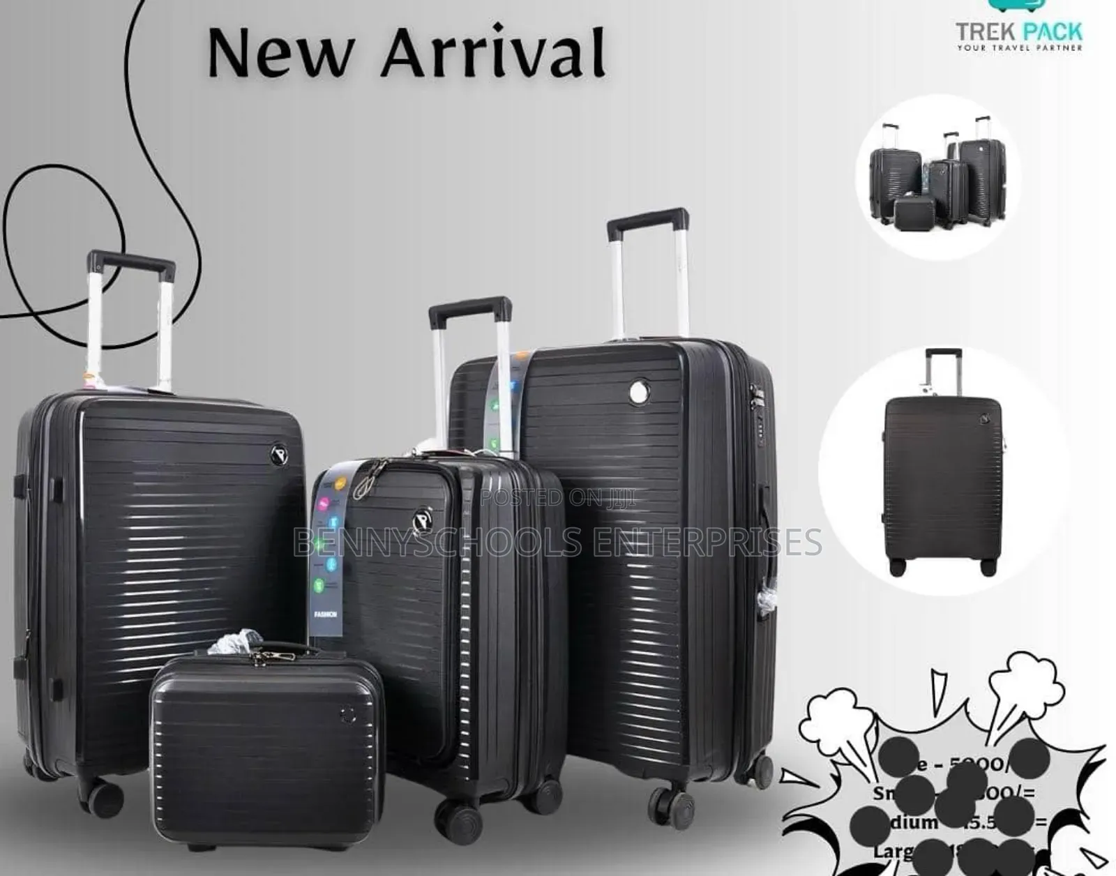 4 in 1 Set of PP Imported Rubber Travelling Luggage Boxes